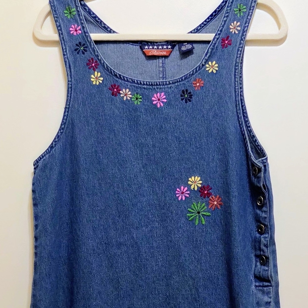 Vintage Agapo Denim floral maxi dress MP